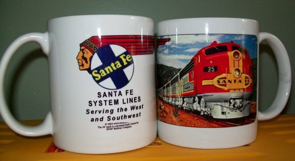 Santa Fe Railroad Coffee Mug - // Super Chief // Collectible Cup // Train Art