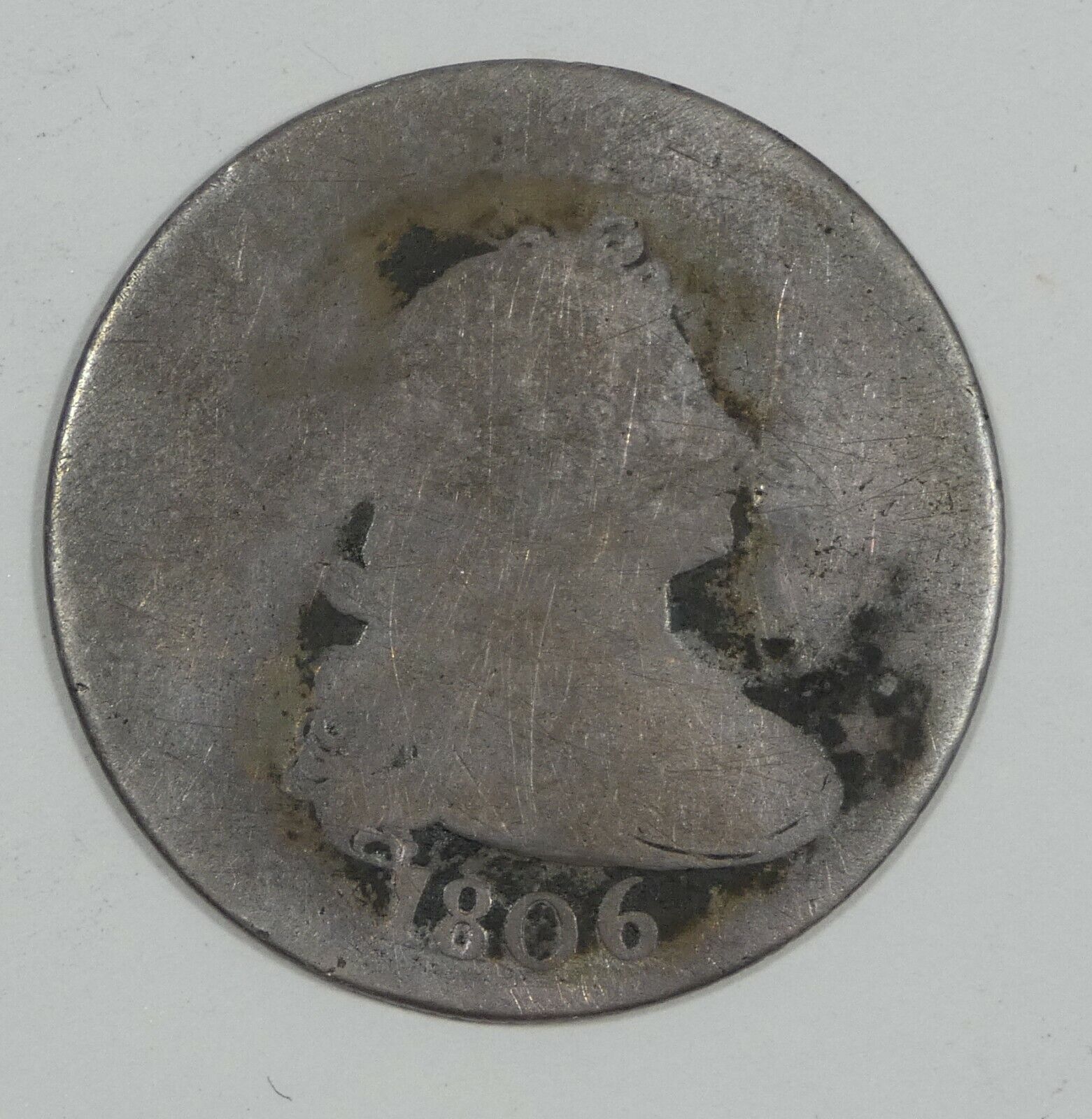 1806 Draped Bust Quarter Poor Silver 25c ~ Nice Sharp Date